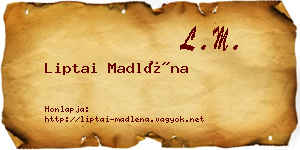 Liptai Madléna névjegykártya